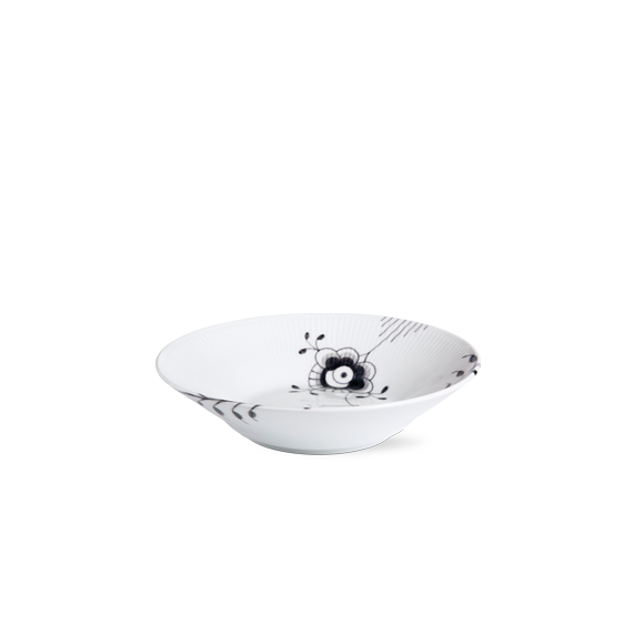 Royal Copenhagen Sort Mega Riflet Dyb Tallerken 24 Cm  : Erling Christensen Møbler