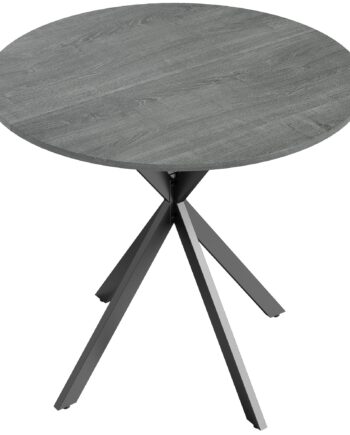 Rundt Køkkenbord  80 Cm  Kompakt Bordplade  Spånplade  Metal  Grå