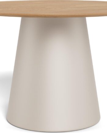 Rundt Spisebord Signature Soli ø120 Cm  Mat Eg Bordplade  Grå Pulverlakeret Stål