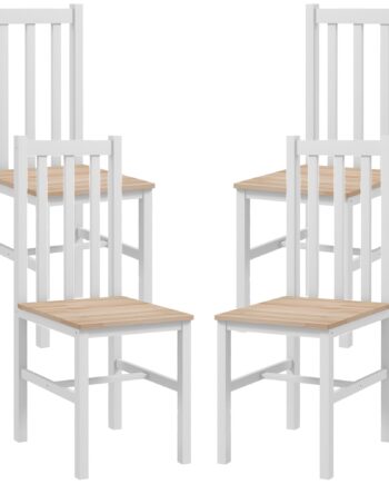 Sæt Med   Køkken-spisestole  Massivt Træ  Moderne Design  38   Cm   47   Cm   99 Cm  Naturlig