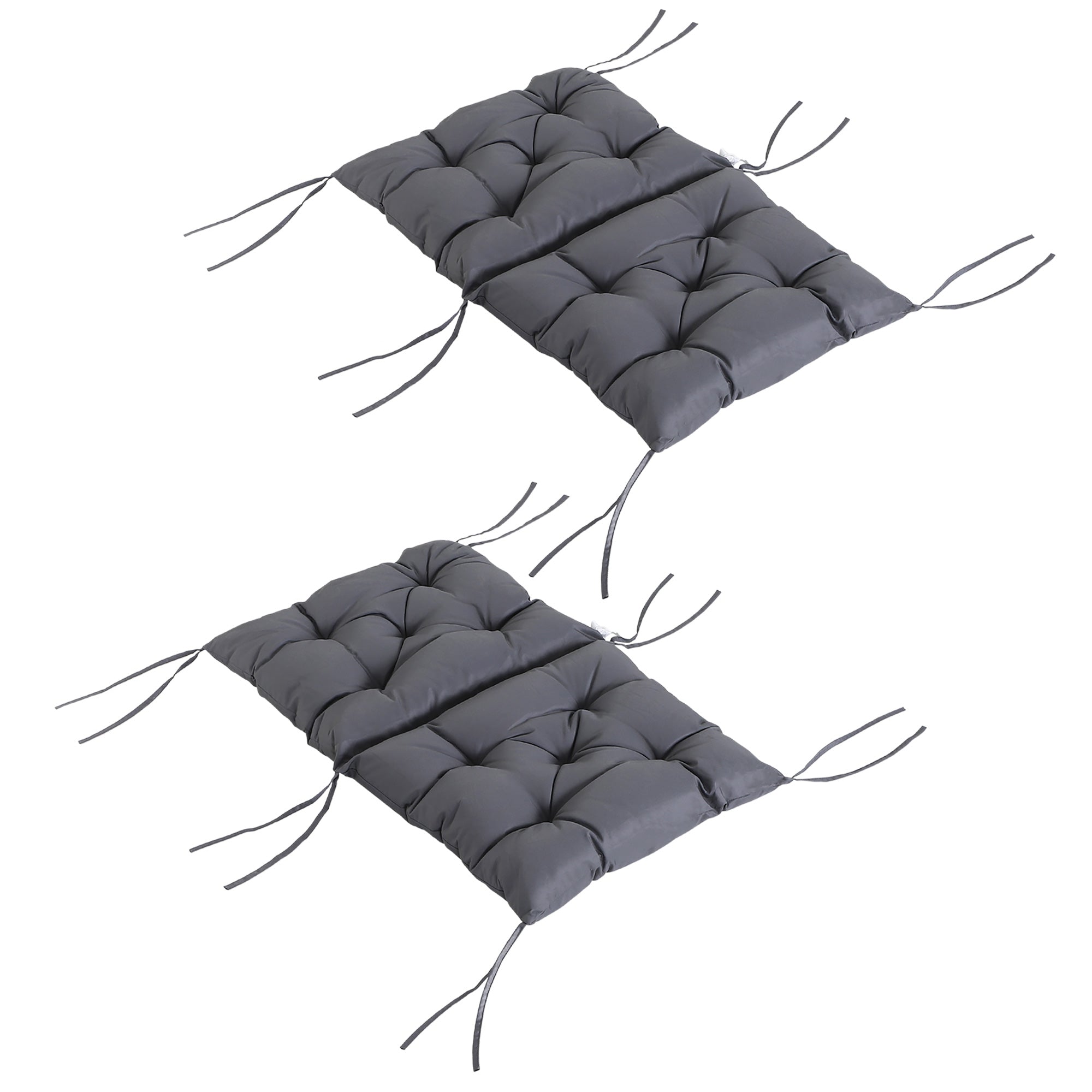 Sæt Med   Siddehynder  98 Cm   50 Cm     Cm Stolehynder Med Bånd  Vaskbare Ergonomiske Siddehynder Til Hjemmet  Haven  Sofaen  Grå