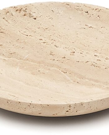Serveringsbakke Kave Home Madlena 100  Travertin Beige 18   18       Cm Rustik Kolonial