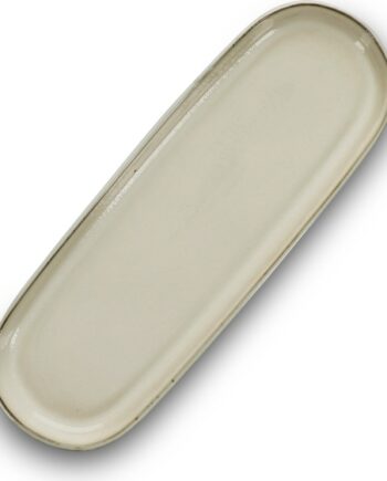 Serveringsfad Anretningsfad Salt   Pepper Meridian 29 Cm Beige Stentøj  Oval  Reaktiv Glasur