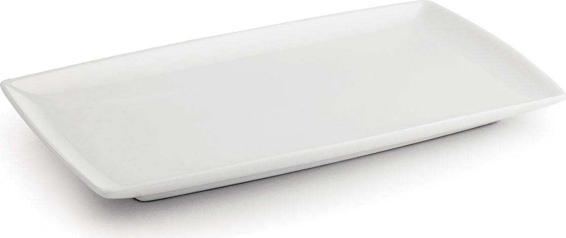 Serveringsfad Bonbistro Squito Rektangulært 21x32 Cm Hvid New Bone China Porcelæn