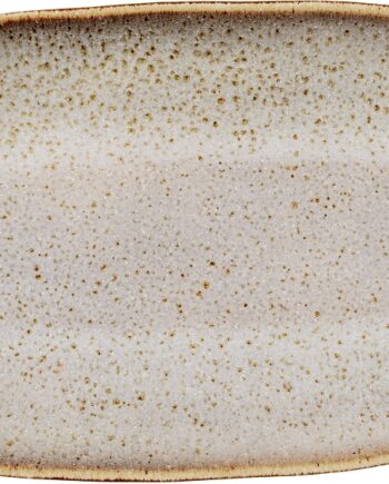 Serveringsfad Oval Bloomingville Sandrine Gråt Stentøj 23 5ã 12   Cm