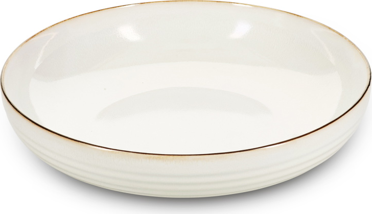 Serveringsfad Salt Pepper Artisan ø32 Cm Hvid Stentøj Med Reaktiv Glasur Mikrobølgeovn- Og Opvaskemaskinesikkert