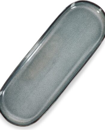 Serveringsfad Salt   Pepper Meridian Ovalt 38   Cm Stentøj Med Reaktiv Glasur  Multifarvet