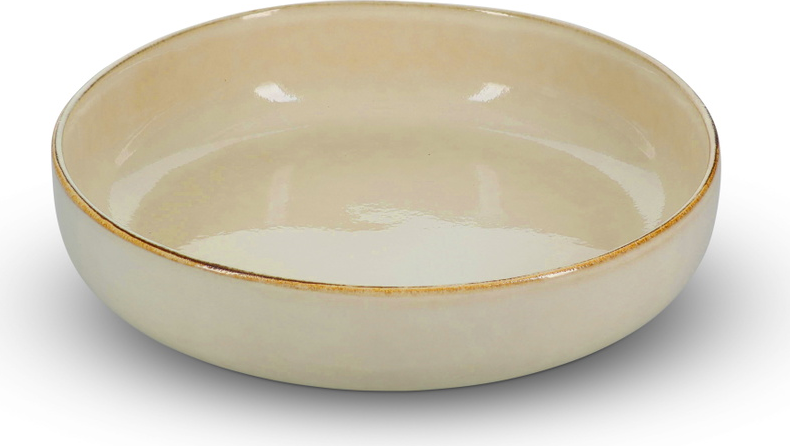 Serveringsfad Salt Pepper Meridian ø28 Cm Beige Stentøj Reaktiv Glasur Tåler Mikroovn Og Opvaskemaskine