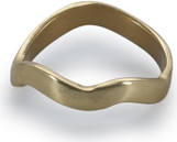 Servietringe Sæt   Stk      Collection Charm Guldfarvet Aluminium  Organisk Form