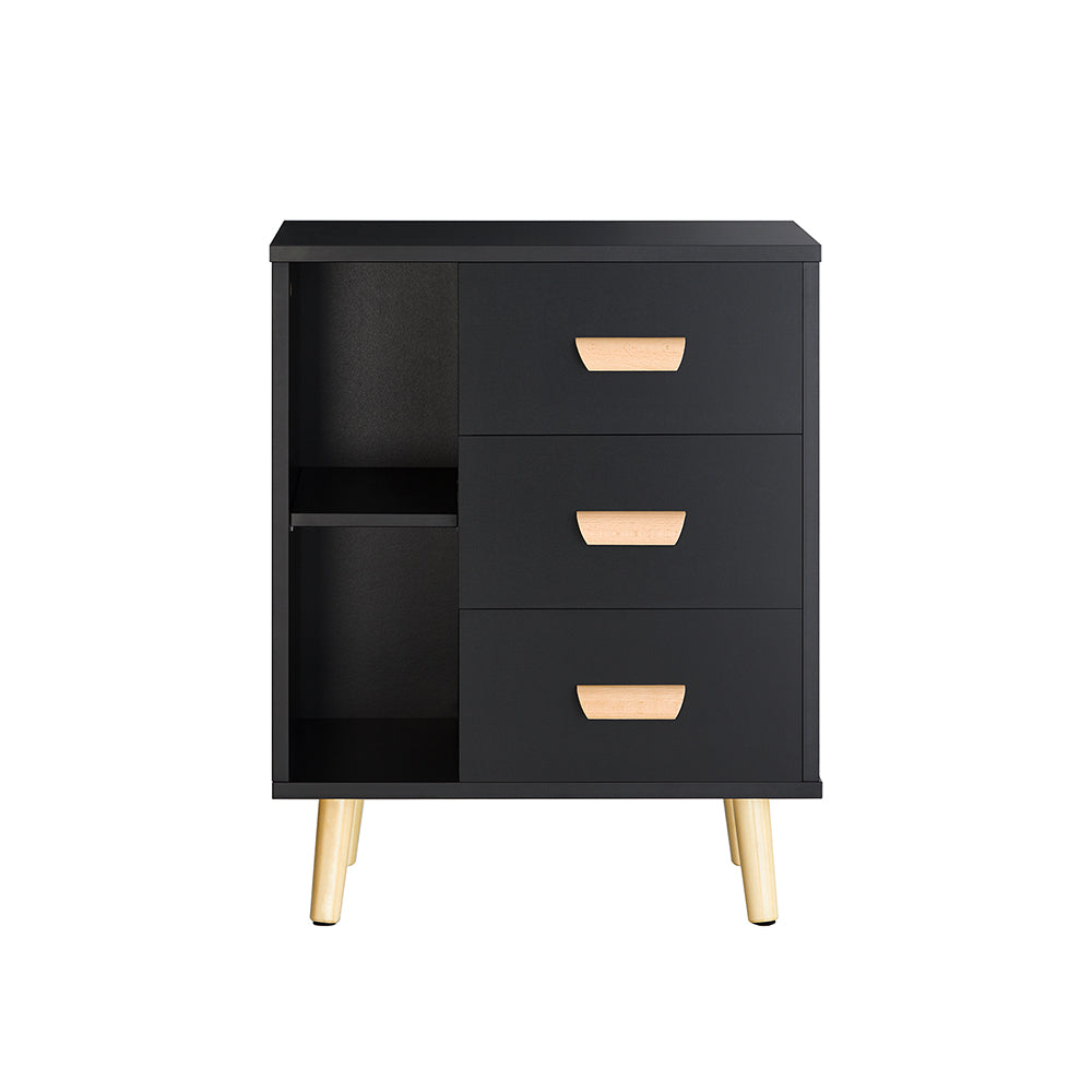 Sidebord   Retro-look  48x40x60 Cm  Sort