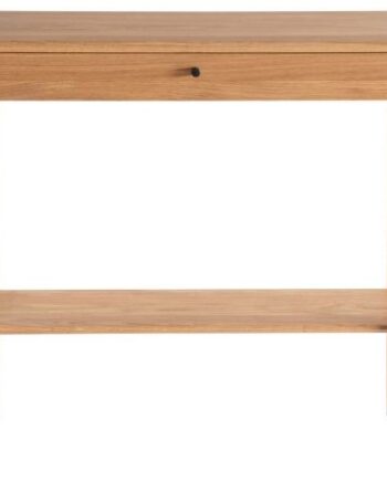 Sidebord Oscarssons Möbel Cora   Lille Sofabord   Massivt Lakeret Eg Med Skuffe Og Hylde 37x80x79 Cm