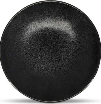 Sidetallerken Bonbistro Ovio ø16 Cm  Sort Porcelæn  Brødtallerken  Tåler Mikrobølgeovn Og Opvaskemaskine