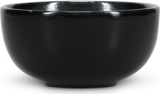 Skål Bonbistro Ovio  Sort Porcelæn ø10 Cm  Strukturglasur Til Snacks  Dip Og Desserter