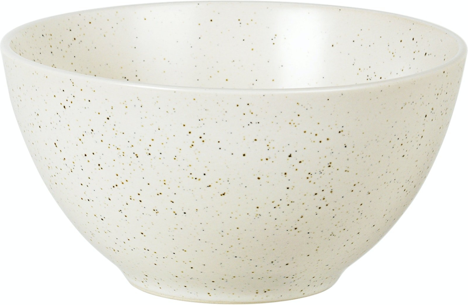 Skål Broste Copenhagen Nordic Vanilla ø17 Cm   Stentøj Med Prikket Mønster Creme