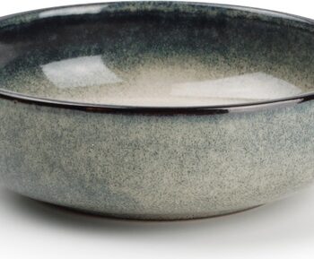 Skål Salt   Pepper Meridian   Grøn Stentøj ø13 Cm  Reaktiv Glasur  Tåler Mikrobølgeovn Og Opvaskemaskine