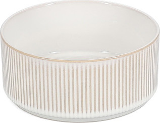 Skål Salt   Pepper Silva Stentøj Beige ø14   Cm Ribbet Finish