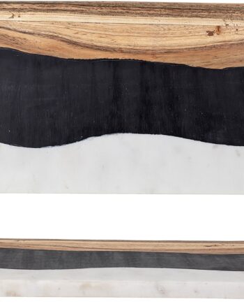 Skære- Og Serveringsbræt Bloomingville Helfred   Akacie  Marmor Og Harpiks 39 5x18x1   Cm Natur