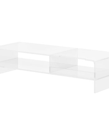 Skærmstativ Med Tastaturrum  Transparent  Til Skærme Op Til 24 Tommer    Niveauer  Akryl  50     19   12 Cm