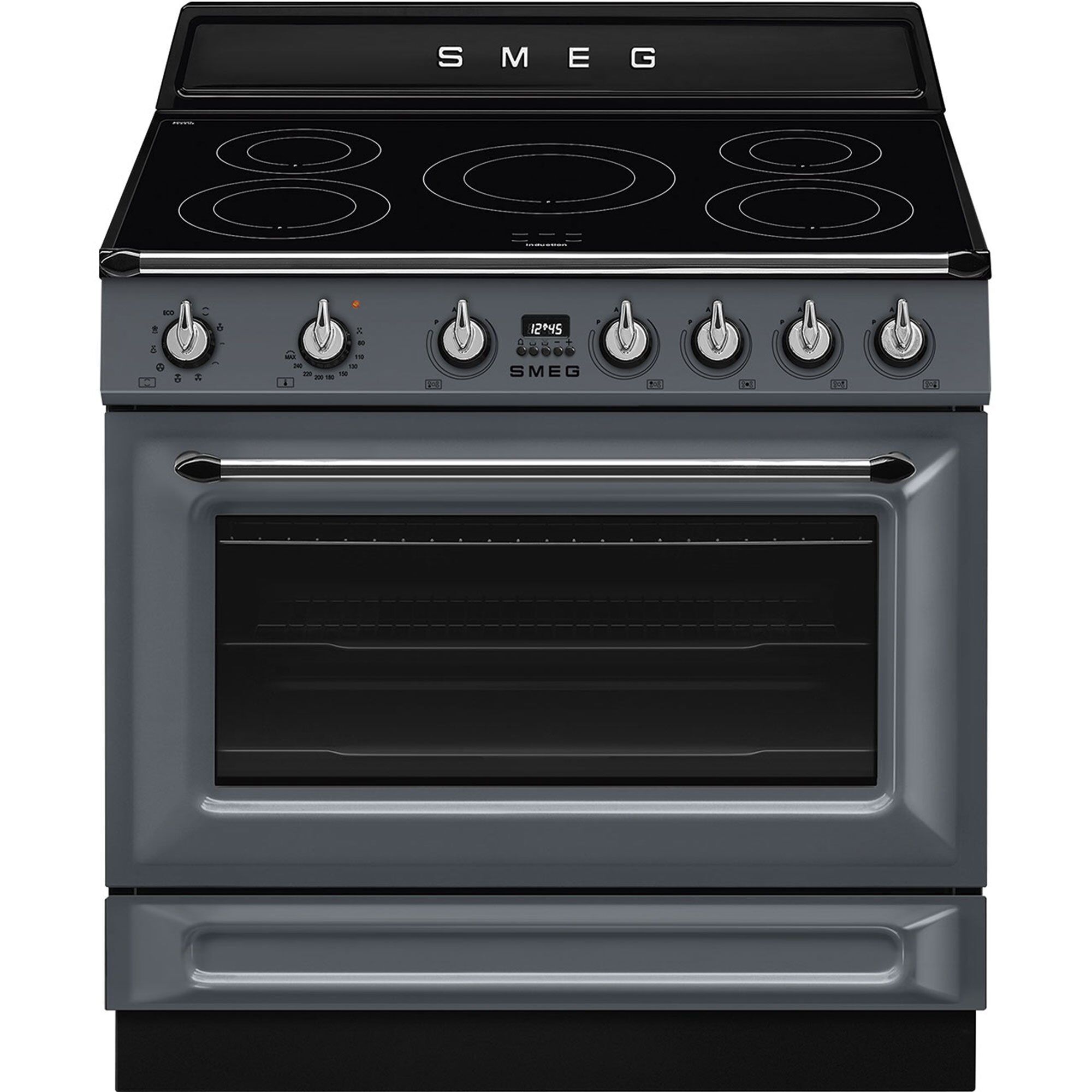Smeg Tr90imgr Victoria Induktionskomfur 90 Cm Grå