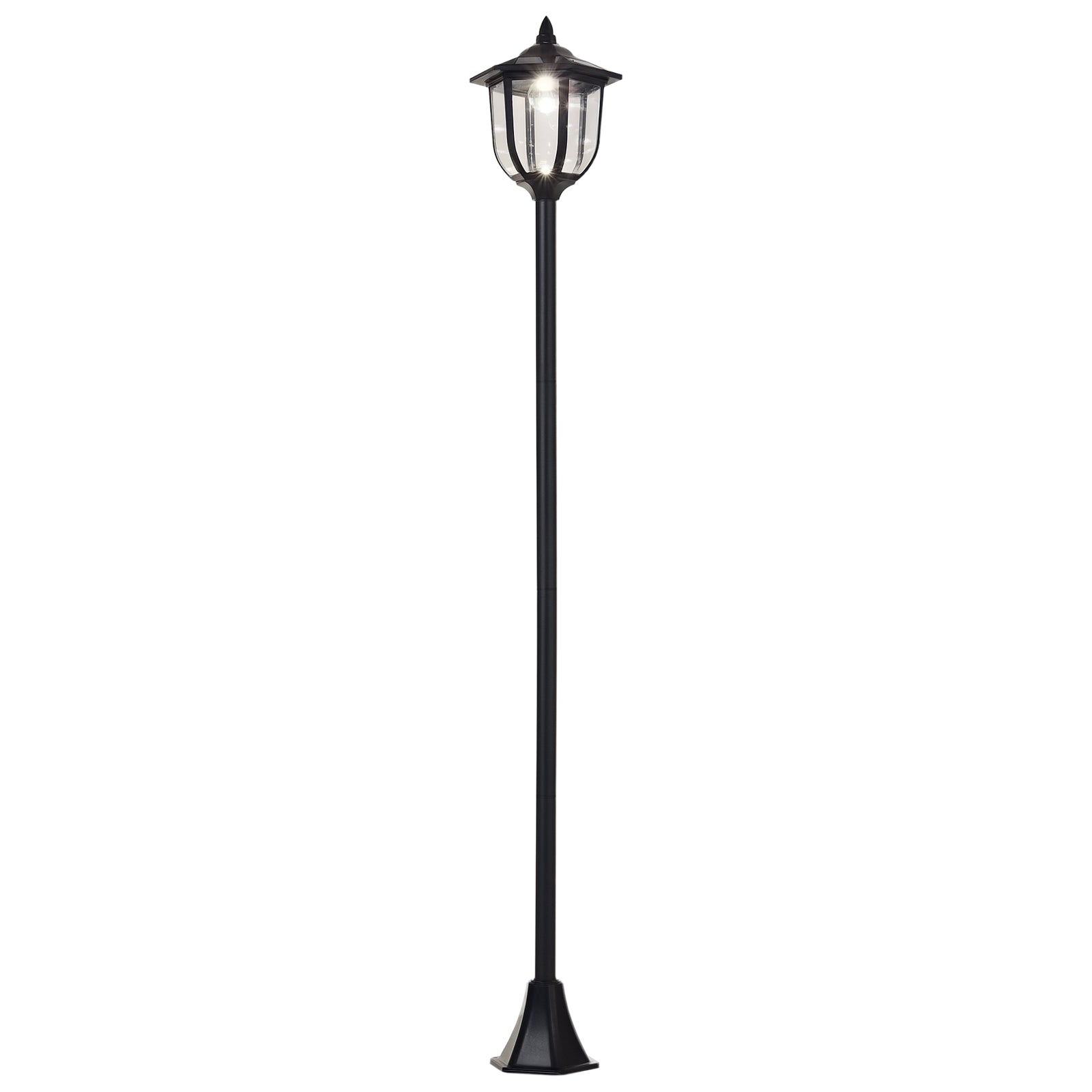 Solar Led Havelanterne  Plastiklanterne  Udendørslampe Til Indendørs Og Udendørs Brug  177 Cm Høj  Havelampe  30 60 Lumen  Til Havealtandekoration  Sort