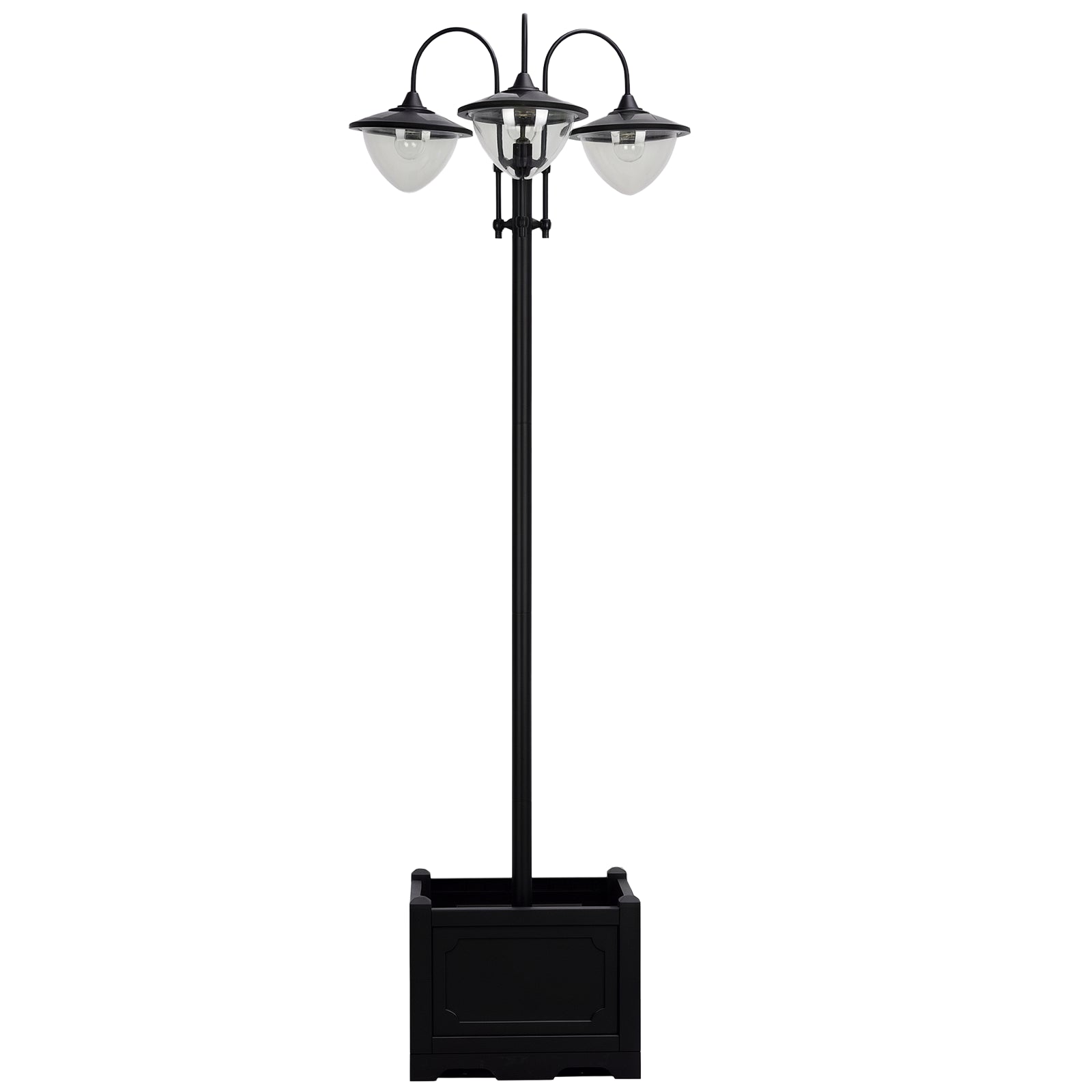 Solcelledrevet Lanternegulvlampe Lavet Af Metal  Havelanterne Med Lysstyring  189 Cm Høj  Lanterne Udendørslampe  Vandtæt Ip44 Med Urtepottefod Til Havebalkondekoration  Sort