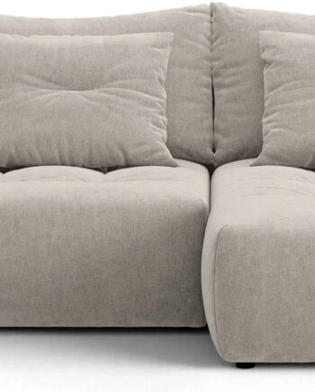Sovesofa Chaiselong Micadoni Bloom  Højrevendt  Lys Grå Wind 84 Teksturstof  Opbevaring   -personers  H87ã B250ã D152