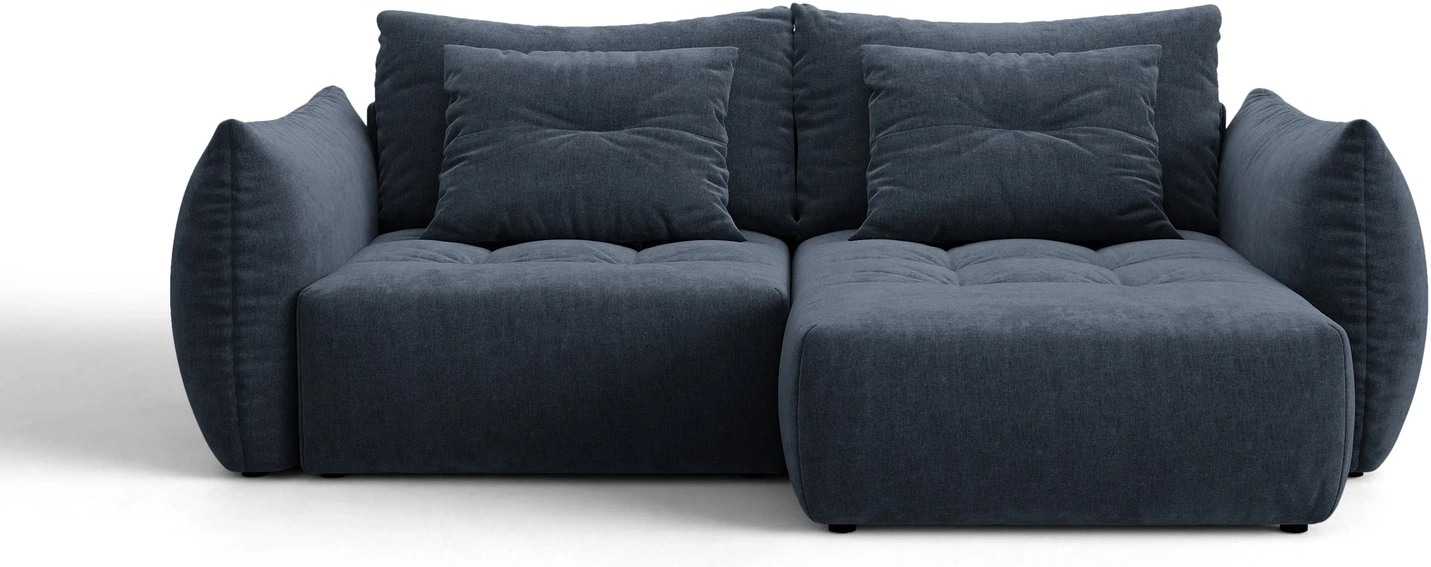 Sovesofa Chaiselongsofa Micadoni Bloom  Højrevendt  Marineblå Wind 77 Stof  Opbevaring  B250ã D152ã H87 Cm