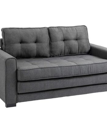 Sovesofa Klapsofa  -personers Stof Sovesofa Med Sovefunktion Sofasæt Linen Touch Gummitræ Grå 147     75   85 Cm