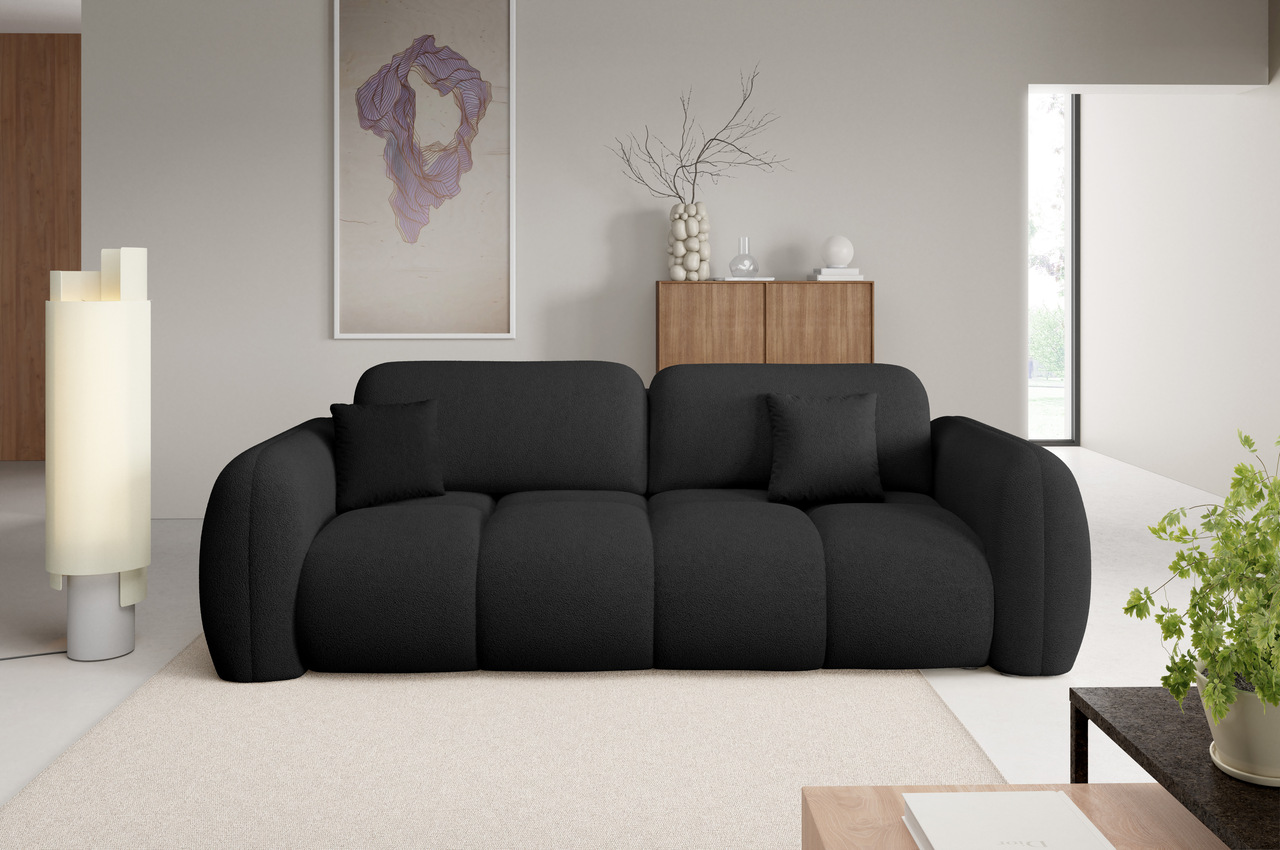 Sovesofa Maison Vellé Lunelle  -personers Stof Quelle 200x160 Cm Liggeflade Dl Automatisk åbningssystem Med Opbevaring