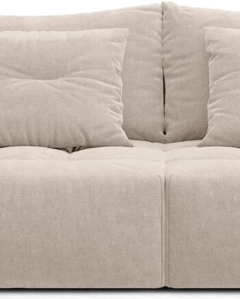 Sovesofa Micadoni Bloom    -personers Sofa Sovesofa  Lys Beige Strukturstof Wind 05  Opbevaring  B250   D108   H87 Cm