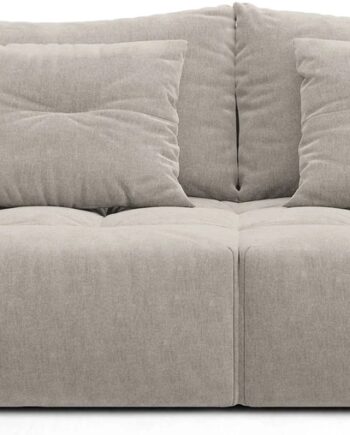 Sovesofa  -personers Micadoni Bloom Lys Grå Tekstureret Wind-stof Med Opbevaring Og   Pyntepuder H87xb250xd108 Cm