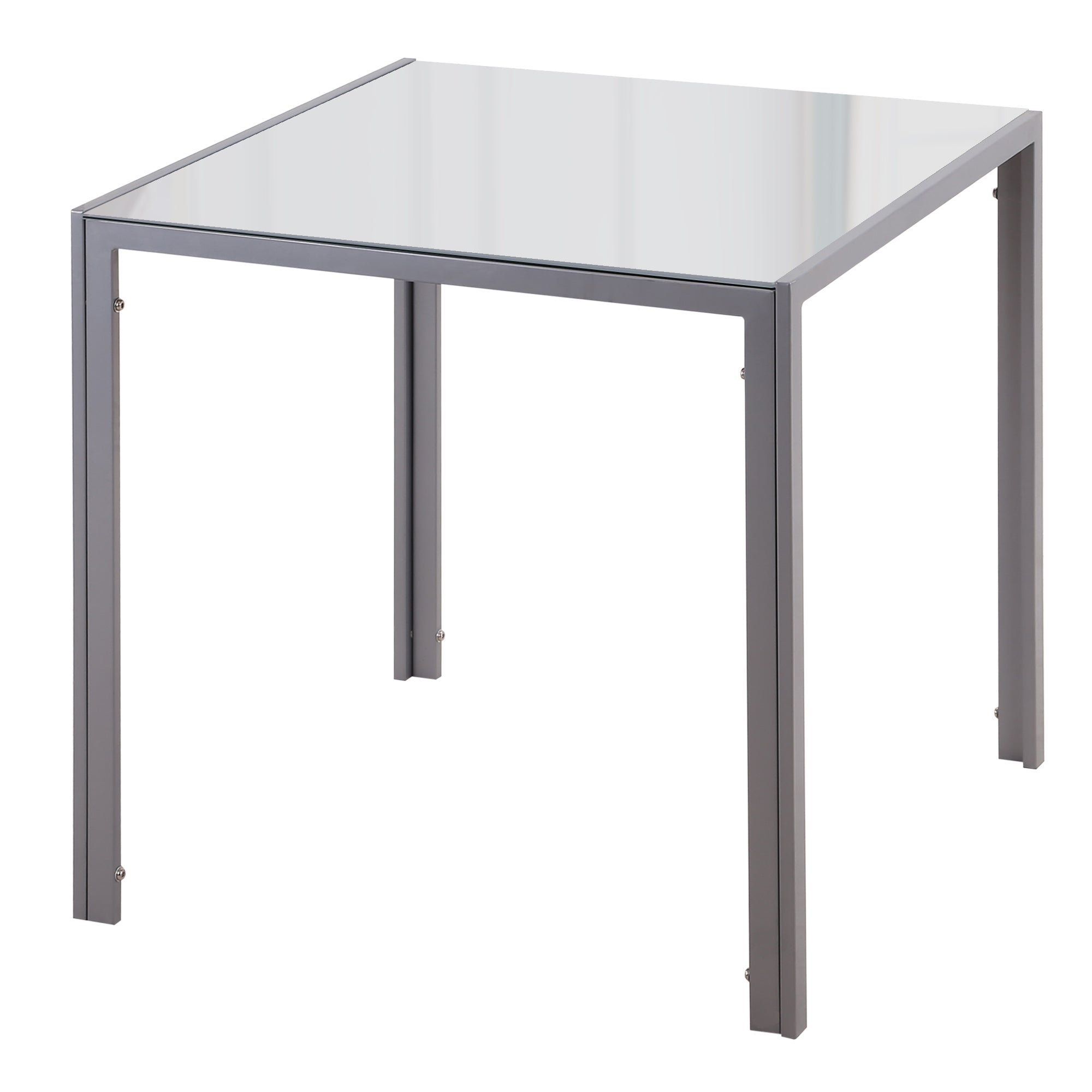 Spisebord Køkkenbord Glasbord Firkantet Bord  Glasplade  Kompakt Design  Grå