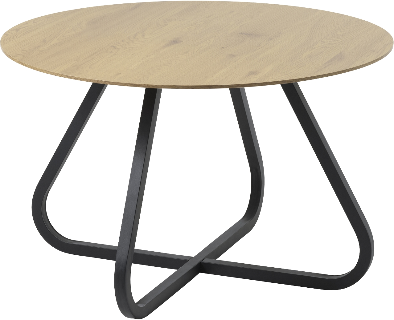 Spisebord Nordique Design Cesura Rundt ø120ã H75 Cm Fsc-certificeret Eg Og Sort Metalben
