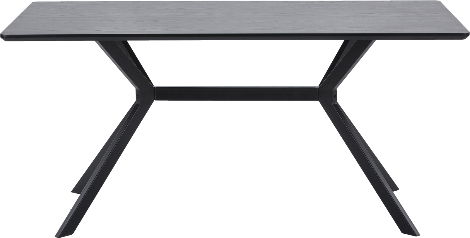 Spisebord Woood Exclusive Bruno  Mdf Stål  160x90x75 Cm  Mat Sort