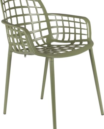 Spisebordsstol Med Armlæn Zuiver Albert Stabelbar Aluminium Taupe