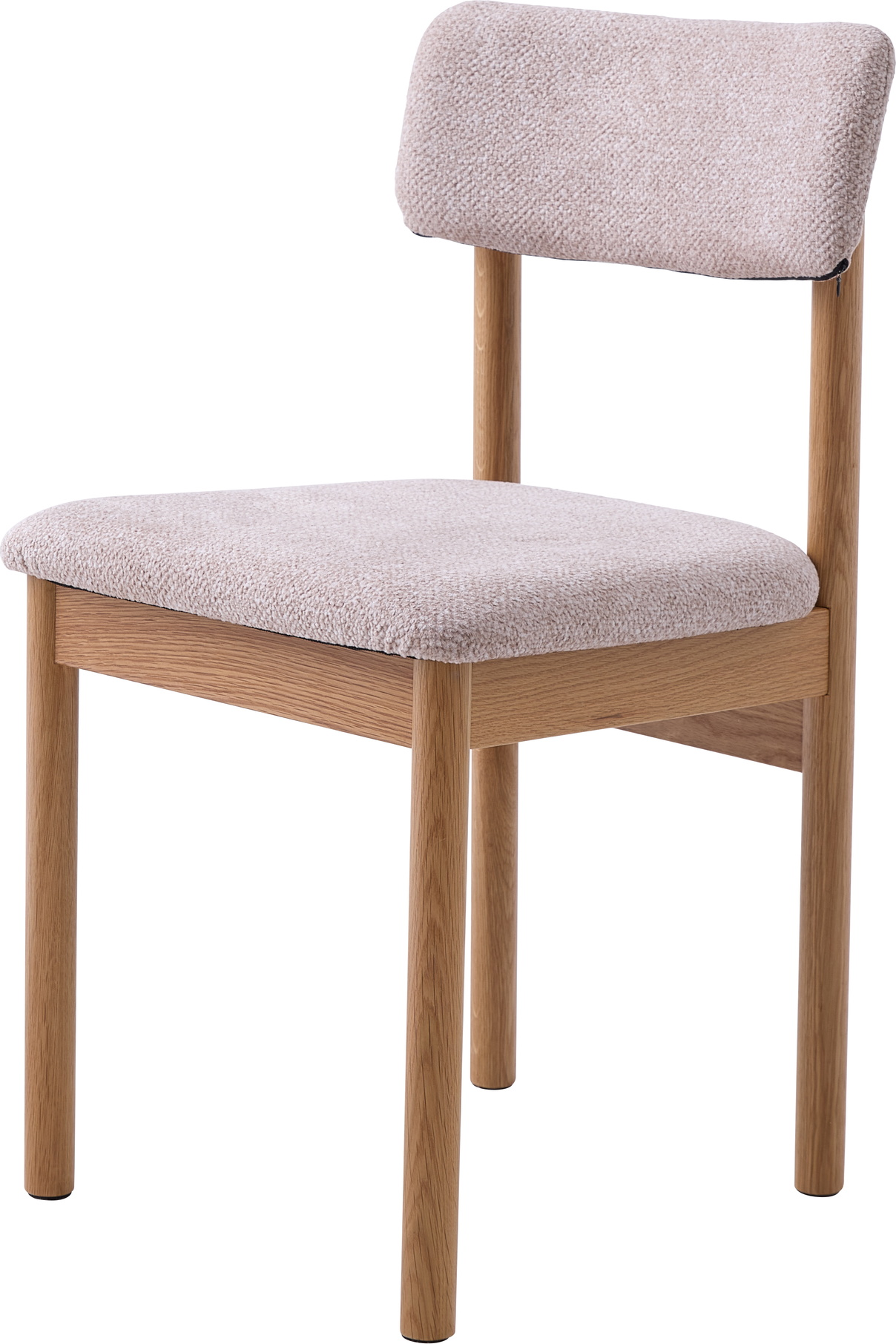 Spisebordsstol Nordique Design Canora Polstret Sæde Med 100 Polyester Betræk Ben Hvid Eg Sand Natur