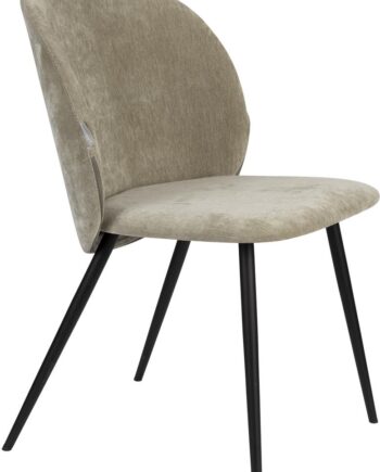 Spisebordsstol Zuiver Cozy Stengrå Polstret Eukalyptuskrydsfiner   Stål H82xb53xl57 Cm