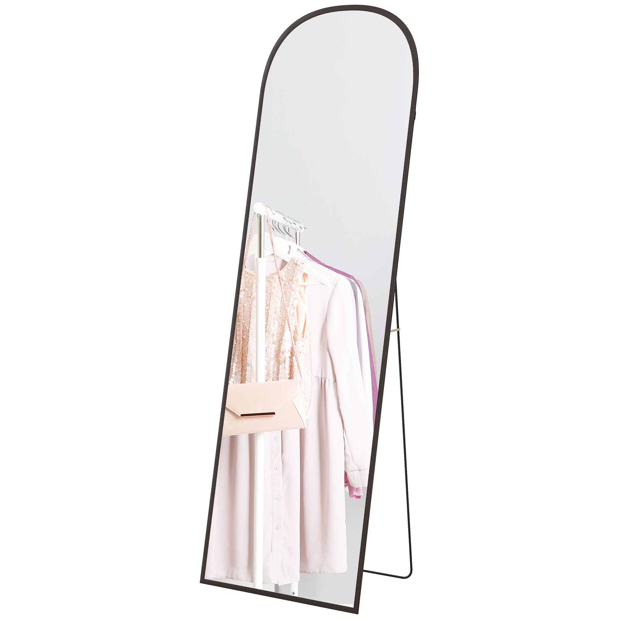 Stående Spejl Fuld Figurspejl Stort Spejl  Moderne Design  50 Cm       Cm   161   Cm  Sort