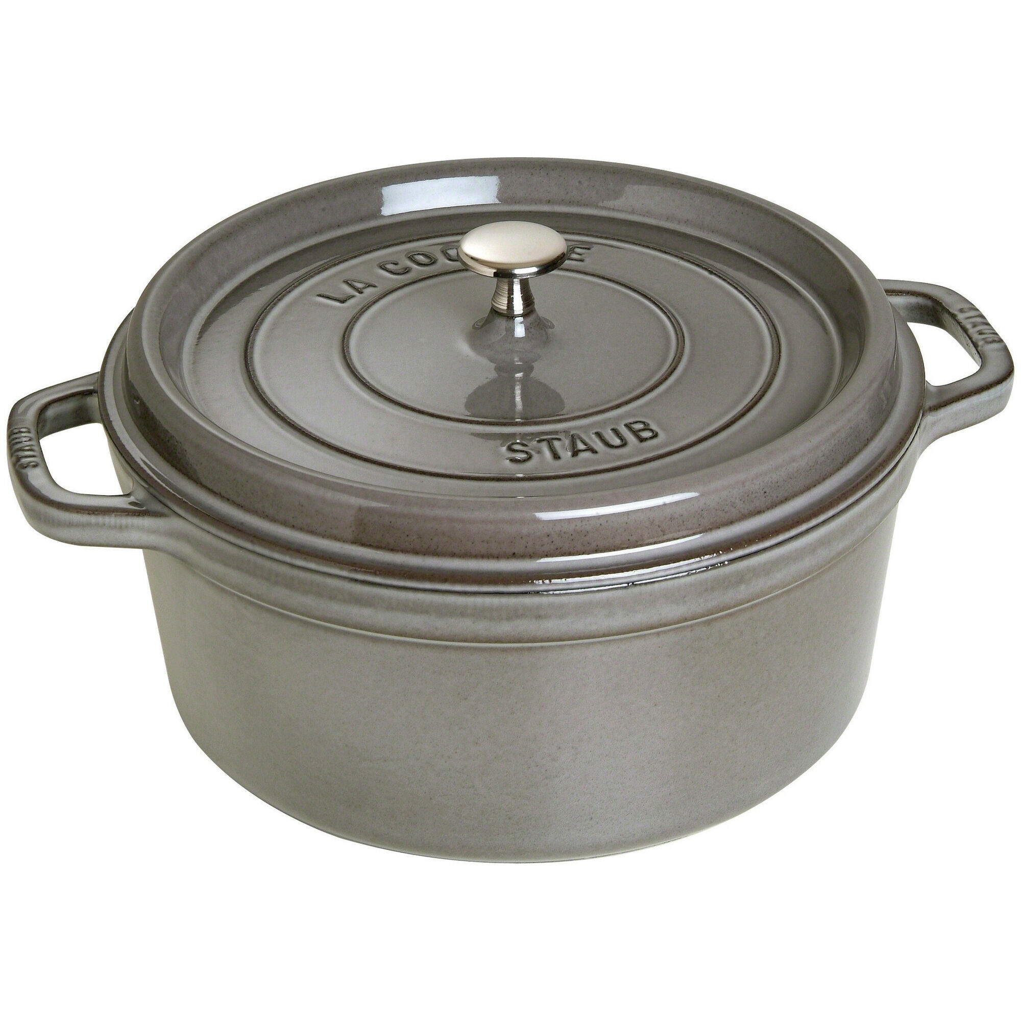 Staub Rund Gryde 28 Cm Liter Grafitgrå