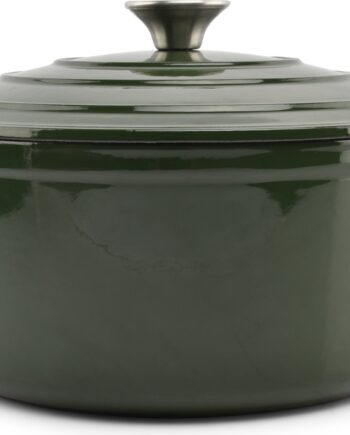 Støbejernsgryde Salt   Pepper Ferno ø26 Cm Grøn Ovnfast Med Låg