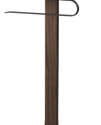 Stumtjener Oscarssons Möbel Zeve   Massiv Valnød Sort Med Hylde Og Knagerække H108ã B40 Cm