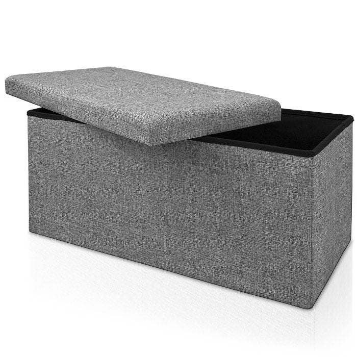 Taburet Bænk Bryst Bænk Sæde Kube Skammel Sæde Bryst Legetøjs Box Bænk  Model:  Grå