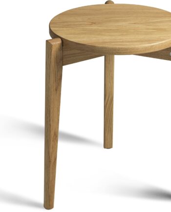 Taburet Oscarssons Möbel Vinz   Olieret Massiv Eg ø37     H45 Cm Nordisk Minimalistisk Design