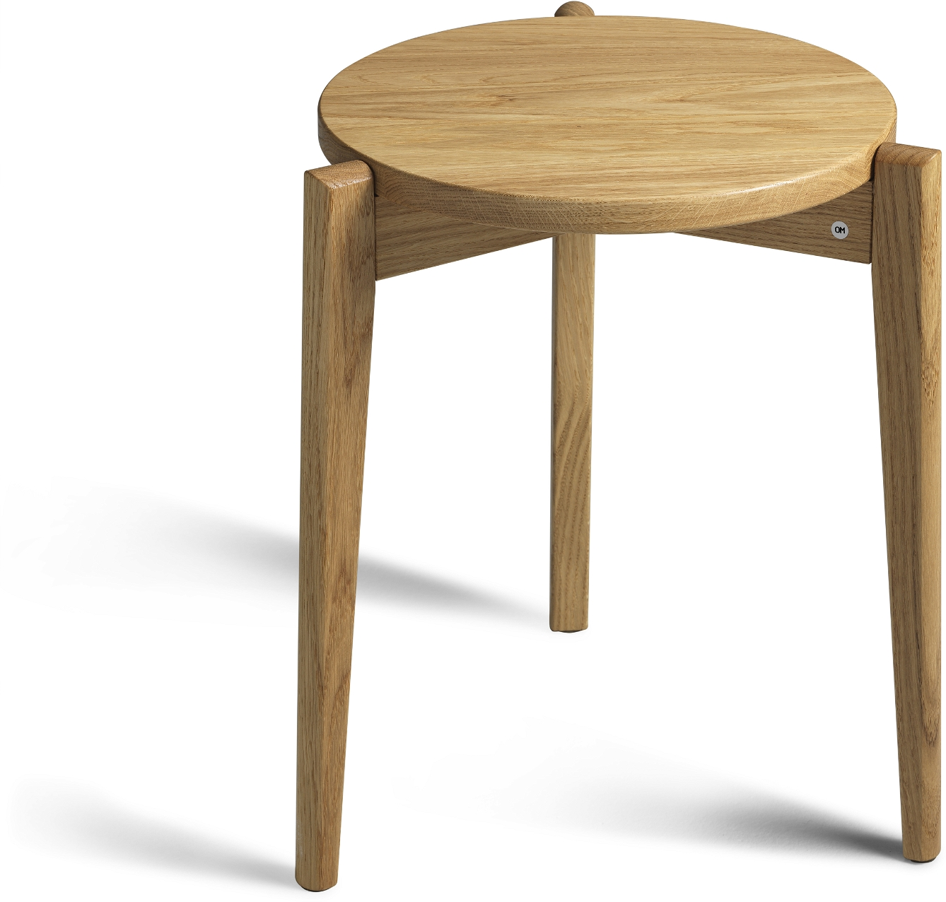 Taburet Oscarssons Möbel Vinz   Olieret Massiv Eg ø37     H45 Cm Nordisk Minimalistisk Design