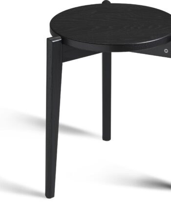 Taburet Skammel Oscarssons Möbel Vinz   Sortbejdset Ask ø37     H45 Cm