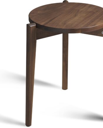 Taburet Skammel Oscarssons Möbel Vinz Massiv Valnød ø37     H45 Cm Olieret Finish