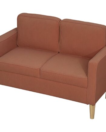 To-personers Sofa Med Opbevaring Og Massive Træben  Til Stue  Soveværelse  117   63   79 Cm  Orange