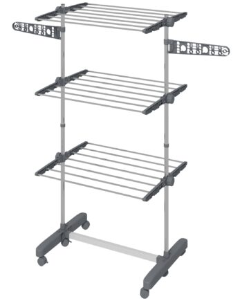Tørrestativ    Niveauer  Foldbar  Et-klik-system  142 Cm   55 Cm   152 Cm  Blå   Sølv