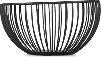Trådkurv Salt   Pepper Scala ø15 Cm Sort Metal Opbevaringskurv Med Mat Pvd-belægning