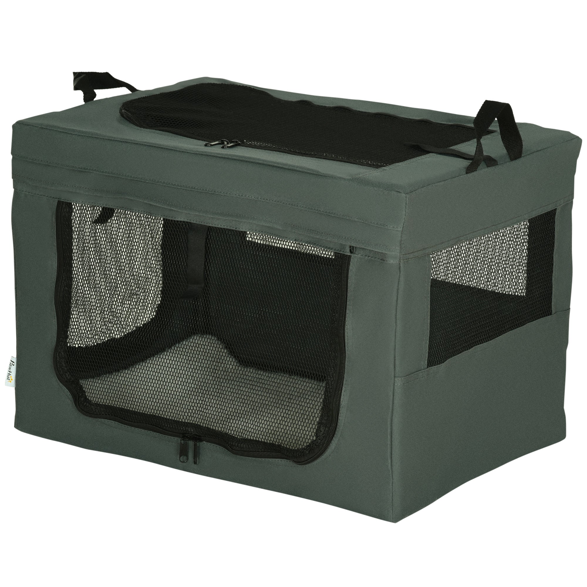 Transportkasse  Foldbar    Indgange  Indvendig Hynde  Til Hunde Og Katte Op Til   Kg 40 Cm  Grå